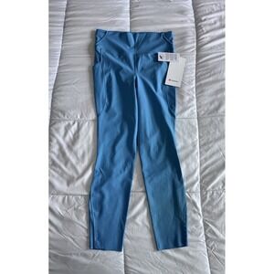 New Lululemon Size 8 Leggings Fast & Free HR Tight 25" Washed Blue 40+ UV $128